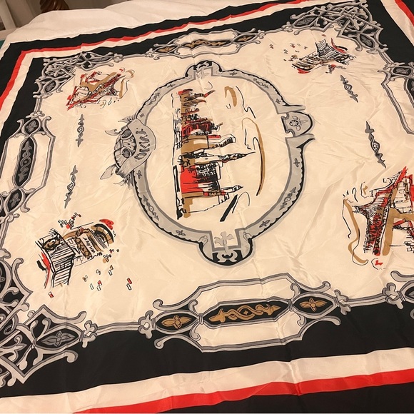 DKNY Graphic Print Vintage  Silk Scarf -  NWT - Picture 14 of 15